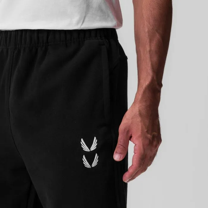 Joggers and Pants Men ASRV TechTerry Oversized Sweats Black 034stacked Wings034