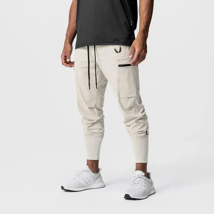 Joggers and Pants Men ASRV TetraLite Inlay Pocket High Rib Jogger Sand Smoke