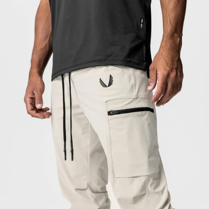 Joggers and Pants Men ASRV TetraLite Inlay Pocket High Rib Jogger Sand Smoke