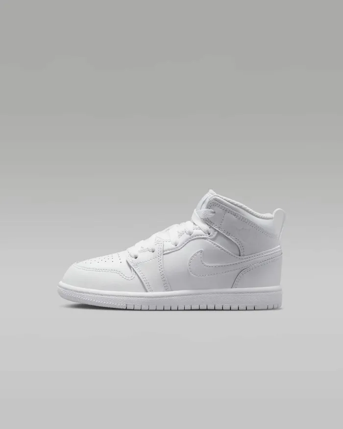 Jordan Kids Nike Jordan 1 Mid Whitewhitewhite