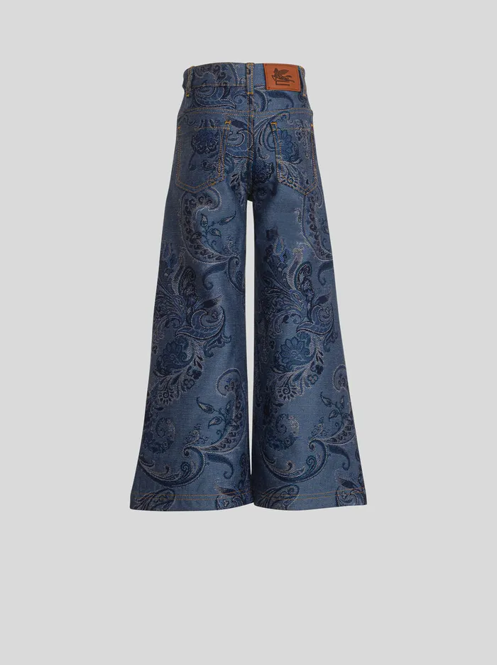 Kids Etro Trousers Shorts And Skirts Paisley Jeans For Children Navy Blue Kids Etro Trousers Shorts And Skirts Paisley Jeans For Children Navy Blue