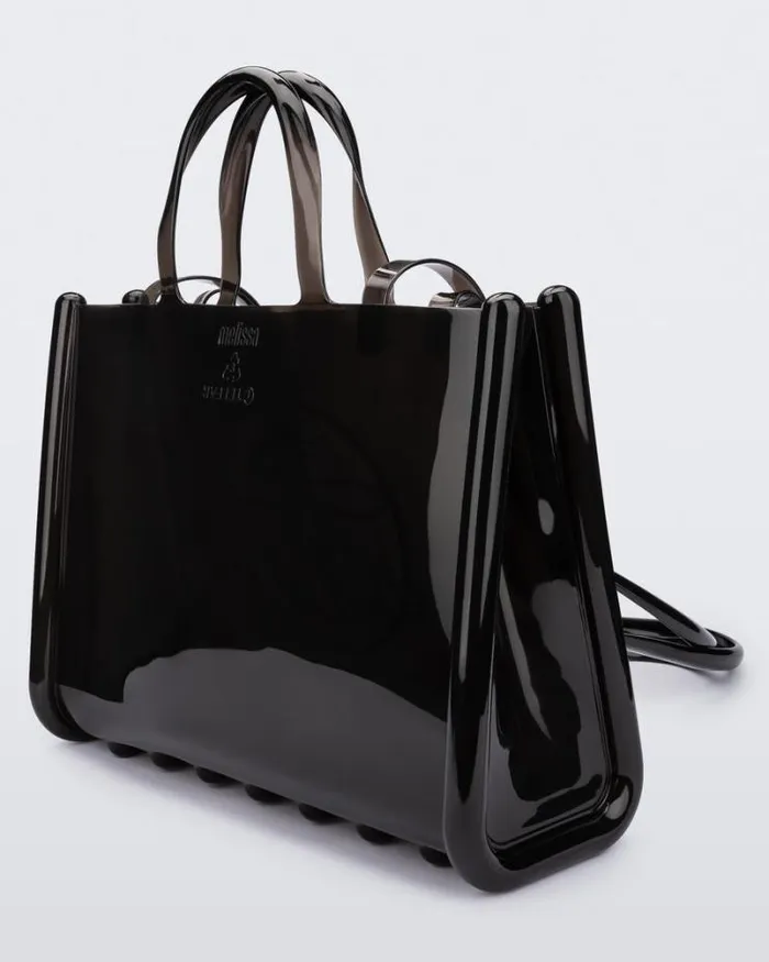 Large Jelly Shopper Black Women Melissa Handbags