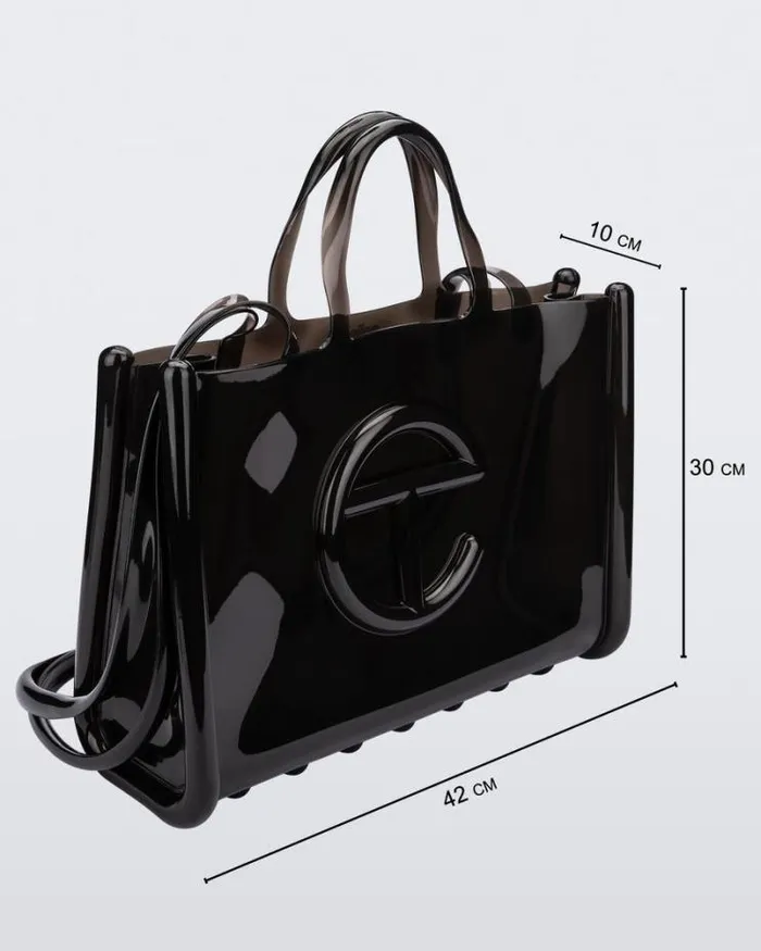 Large Jelly Shopper Black Women Melissa Handbags