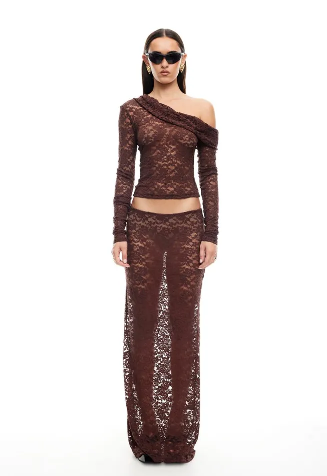 Lioness Fashion BLACK SWAN OFF SHOULDER Chocolate Women Tops Lioness Fashion BLACK SWAN OFF SHOULDER Chocolate Women Tops