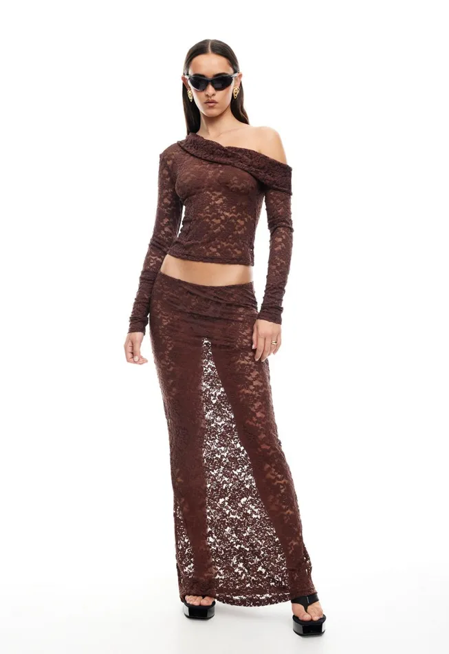 Lioness Fashion BLACK SWAN OFF SHOULDER Chocolate Women Tops Lioness Fashion BLACK SWAN OFF SHOULDER Chocolate Women Tops