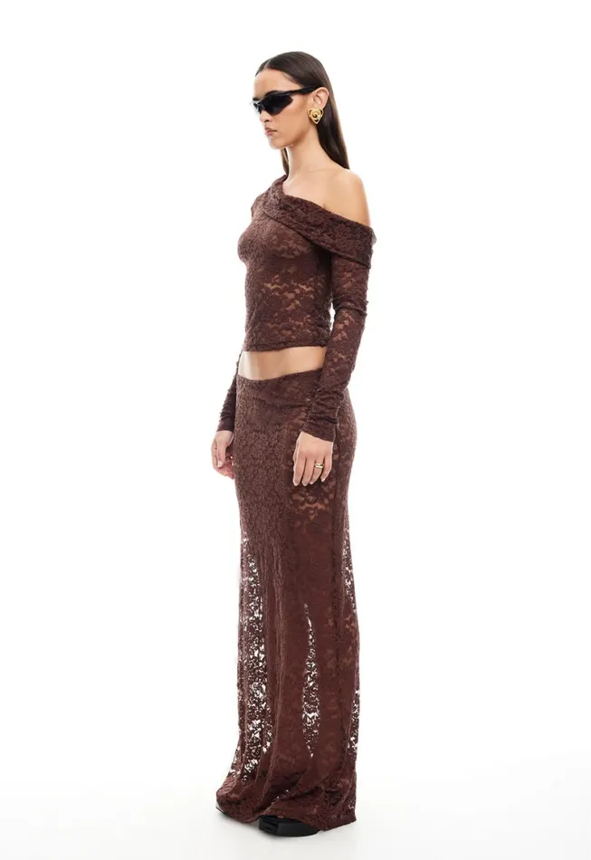 Lioness Fashion BLACK SWAN OFF SHOULDER Chocolate Women Tops Lioness Fashion BLACK SWAN OFF SHOULDER Chocolate Women Tops