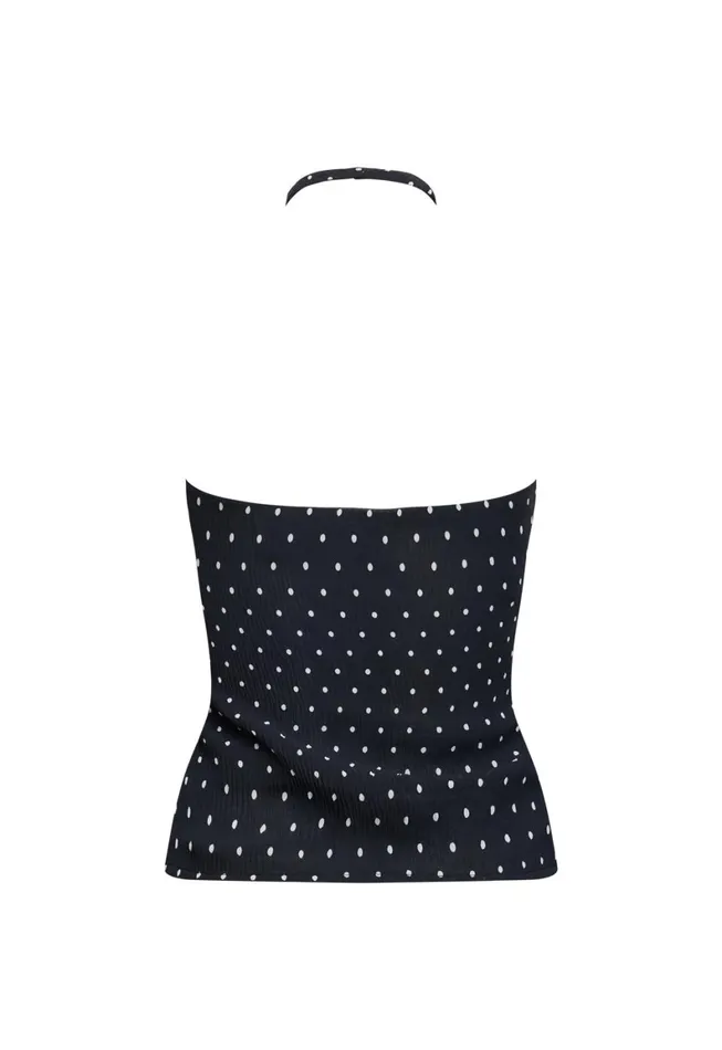 Lioness Fashion BRAT HALTER TOP Onyx Polka Women Tops Lioness Fashion BRAT HALTER TOP Onyx Polka Women Tops