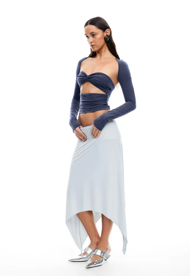 Lioness Fashion CHERIE MIDI SKIRT Smoke Women Skirts Lioness Fashion CHERIE MIDI SKIRT Smoke Women Skirts