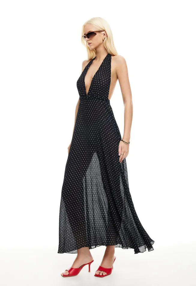 Lioness Fashion DISTRICT MAXI DRESS Onyx Polka Women Dresses Lioness Fashion DISTRICT MAXI DRESS Onyx Polka Women Dresses