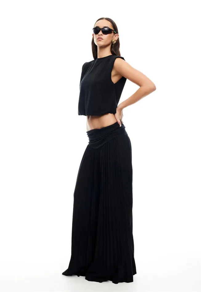 Lioness Fashion FIELD OF DREAMS MAXI SKIRT Onyx Women Bottoms Lioness Fashion FIELD OF DREAMS MAXI SKIRT Onyx Women Bottoms