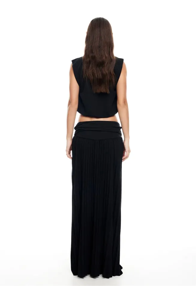 Lioness Fashion FIELD OF DREAMS MAXI SKIRT Onyx Women Bottoms Lioness Fashion FIELD OF DREAMS MAXI SKIRT Onyx Women Bottoms