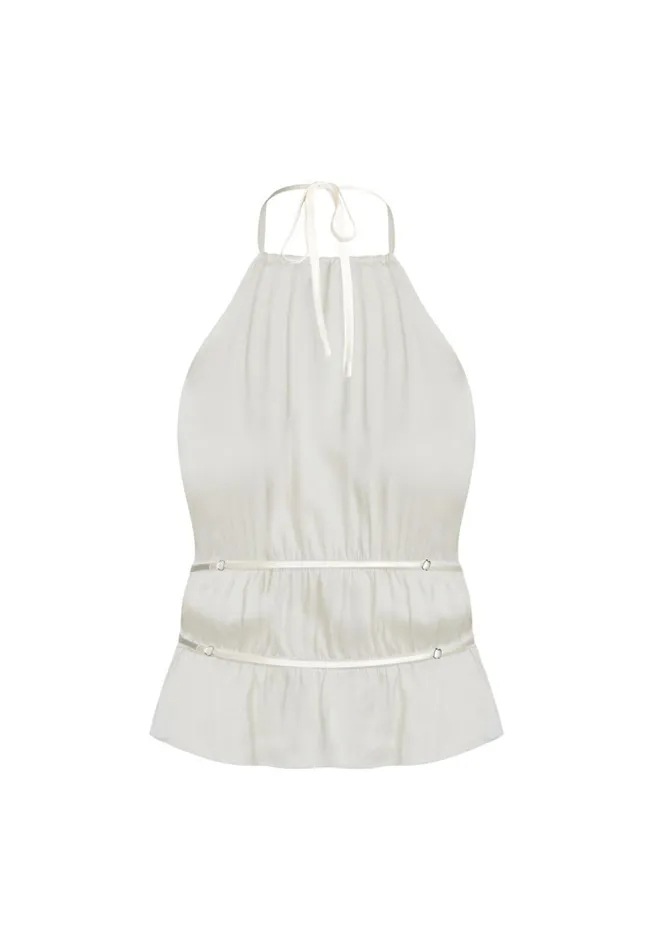 Lioness Fashion LEGACY HALTER TOP Ivory Women Tops Lioness Fashion LEGACY HALTER TOP Ivory Women Tops