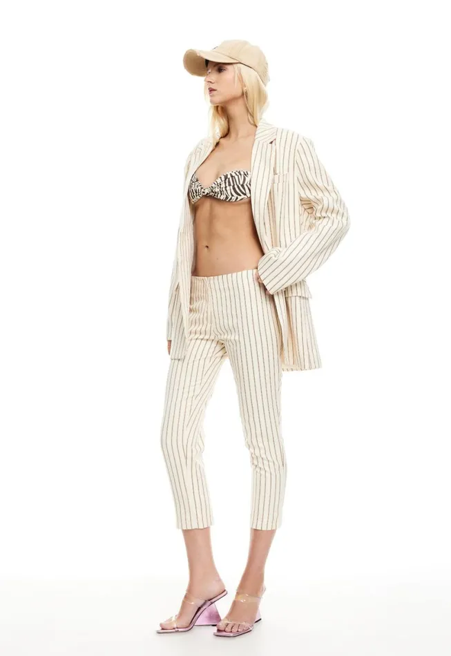 Lioness Fashion LES DEUX BLAZER Cream Stripe Women Outerwear Lioness Fashion LES DEUX BLAZER Cream Stripe Women Outerwear