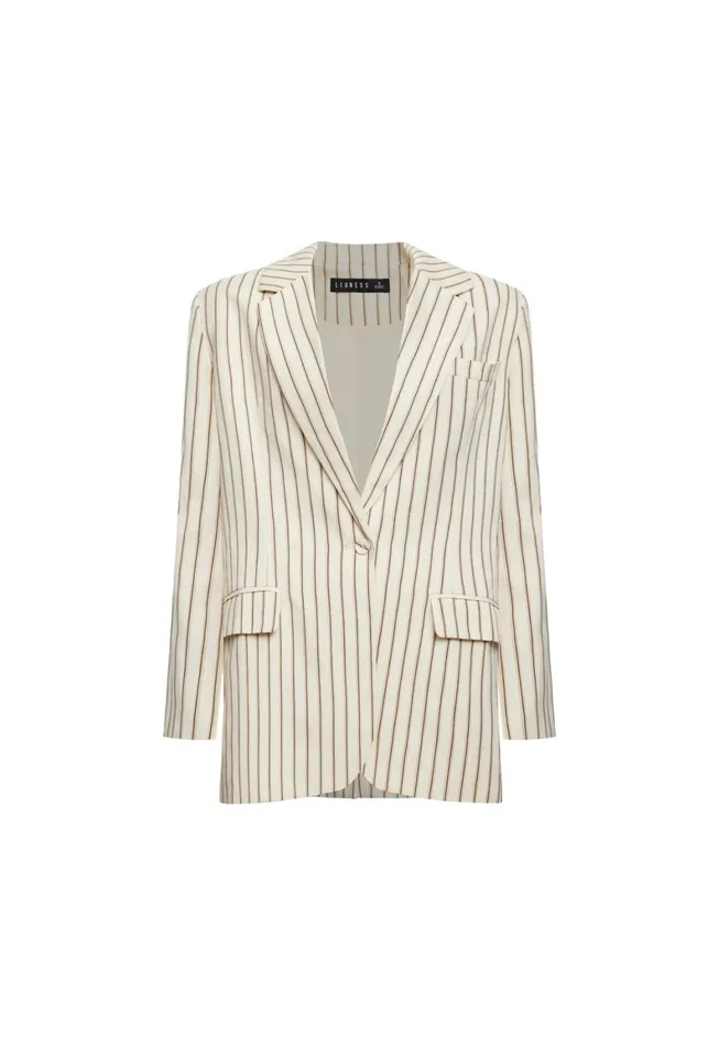 Lioness Fashion LES DEUX BLAZER Cream Stripe Women Outerwear Lioness Fashion LES DEUX BLAZER Cream Stripe Women Outerwear
