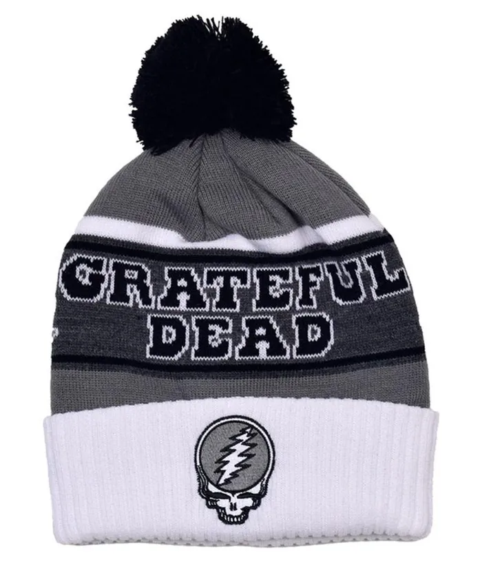 Liquid Blue Hats Accessories Steal Your Face Bears Winter Black and White Knit Hat Liquid Blue Hats Accessories Steal Your Face Bears Winter Black and White Knit Hat