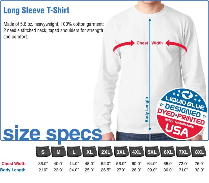 Liquid Blue Long Sleeve Men Moto Sam Chest Long Sleeve TShirt
