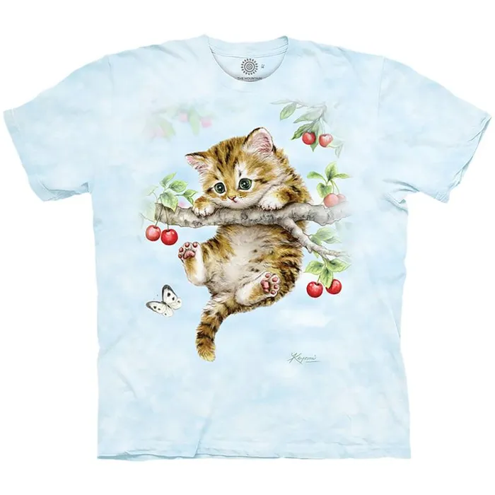 Liquid Blue Youth Kids Cherry Kitten Kids039 TShirt