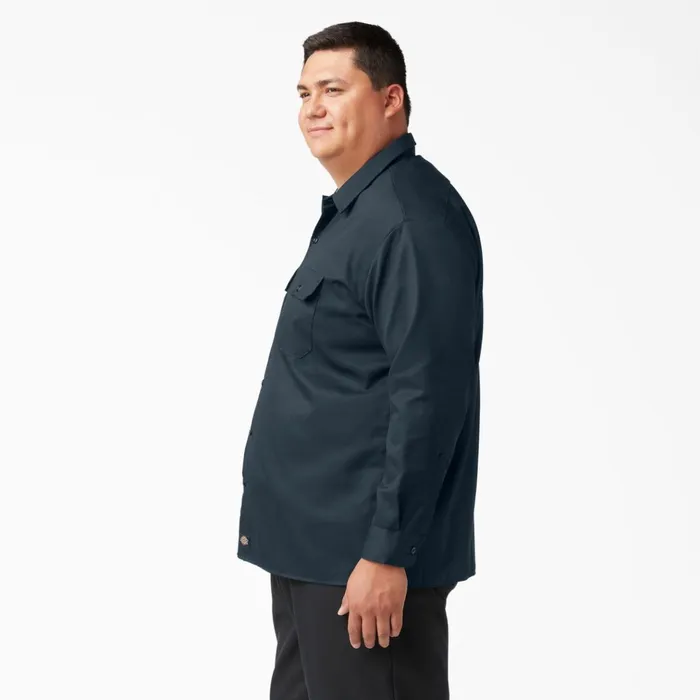 Long Sleeve Work Shirt Dark Navy Dark Navy dn Men Dickies Work Shirts Long Sleeve Work Shirt Dark Navy Dark Navy dn Men Dickies Work Shirts
