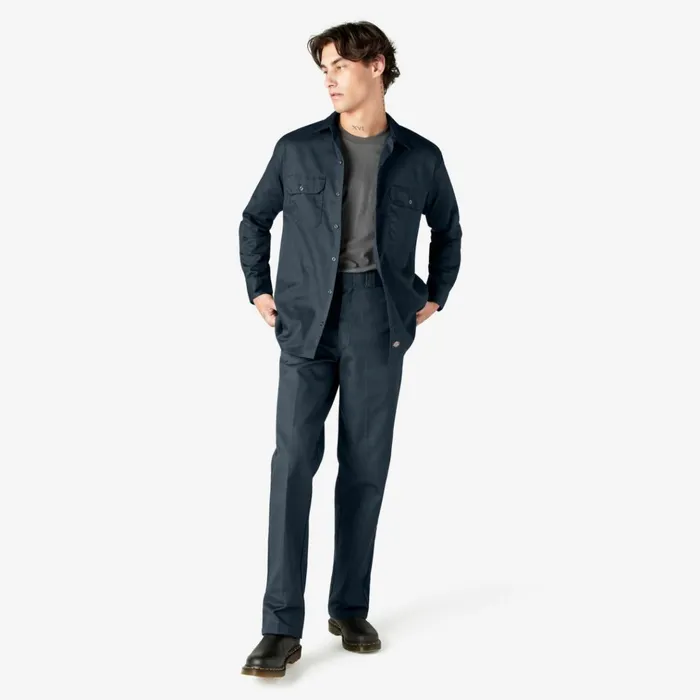 Long Sleeve Work Shirt Dark Navy Dark Navy dn Men Dickies Work Shirts Long Sleeve Work Shirt Dark Navy Dark Navy dn Men Dickies Work Shirts