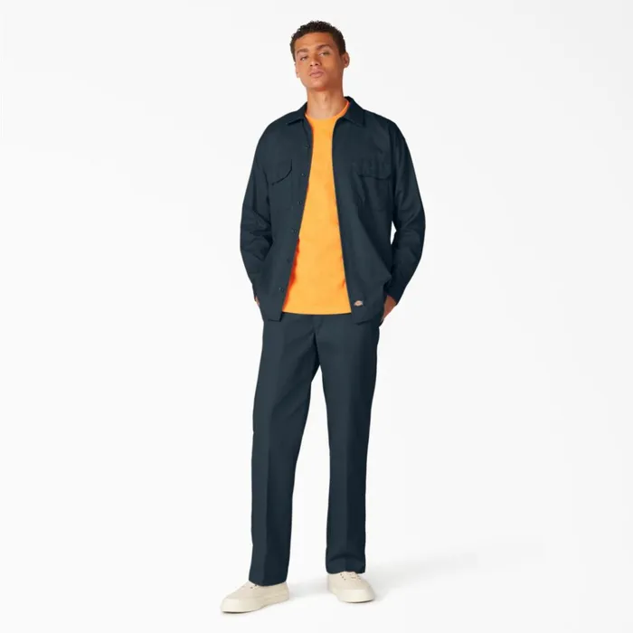 Long Sleeve Work Shirt Dark Navy Dark Navy dn Men Dickies Work Shirts Long Sleeve Work Shirt Dark Navy Dark Navy dn Men Dickies Work Shirts