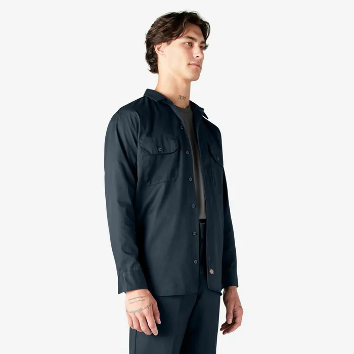 Long Sleeve Work Shirt Dark Navy Dark Navy dn Men Dickies Work Shirts Long Sleeve Work Shirt Dark Navy Dark Navy dn Men Dickies Work Shirts
