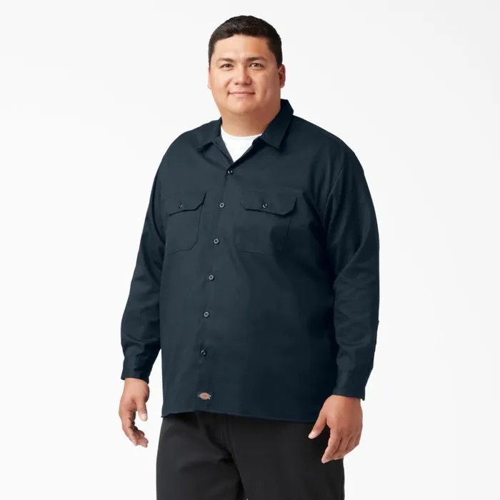 Long Sleeve Work Shirt Dark Navy Dark Navy dn Men Dickies Work Shirts Long Sleeve Work Shirt Dark Navy Dark Navy dn Men Dickies Work Shirts