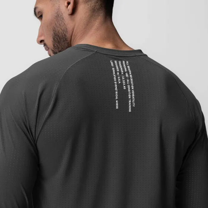 Long Sleeves Men ASRV LaserVent Established Long Sleeve Space Grey