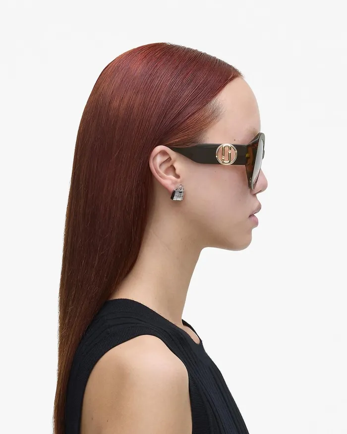 Marc Jacobs Sunglasses Women The J Marc Monogram Round Sunglasses Havana