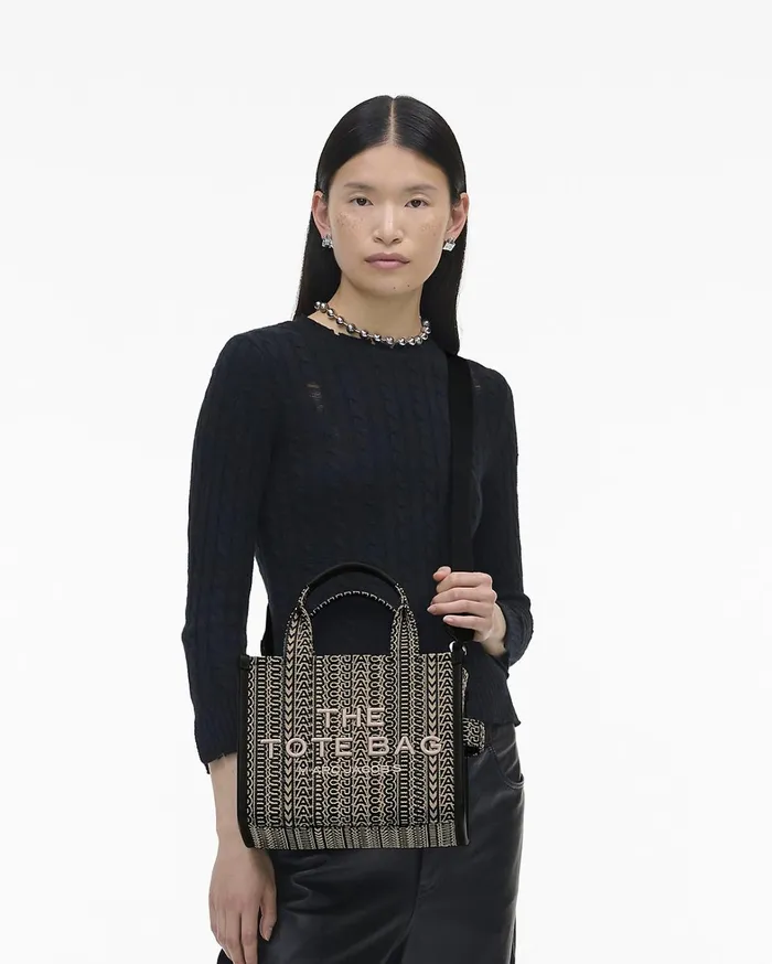 Marc Jacobs The Tote Bag Women The Monogram Jacquard Small Tote Bag Beige Multi