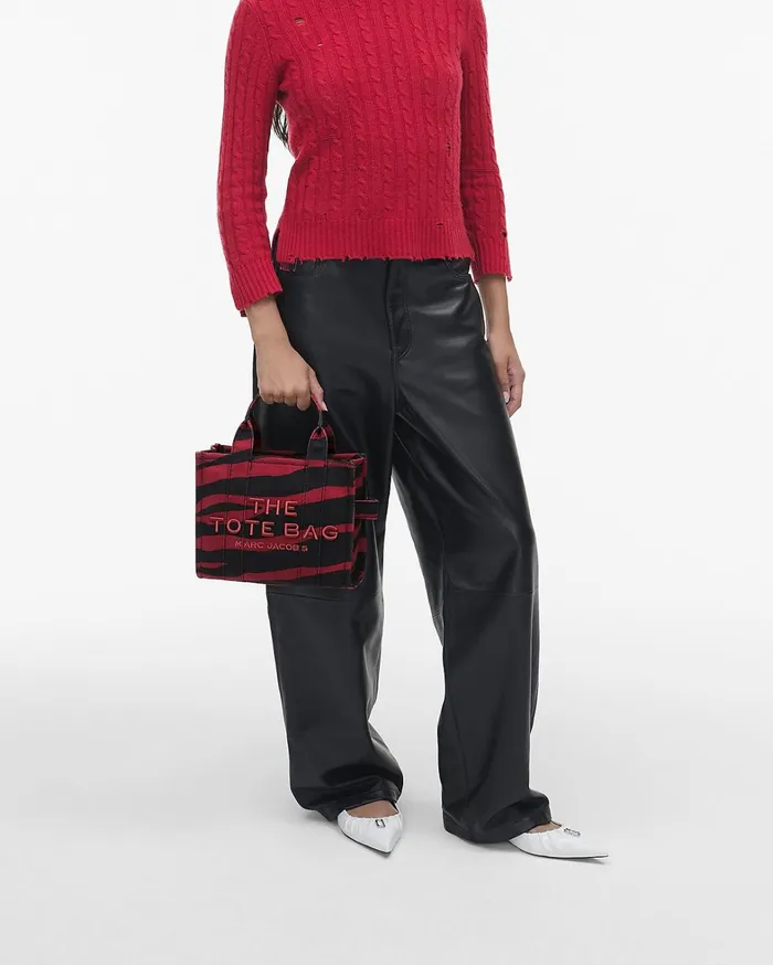 Marc Jacobs The Tote Bag Women The Zebra Canvas Small Tote Bag Sirenblack
