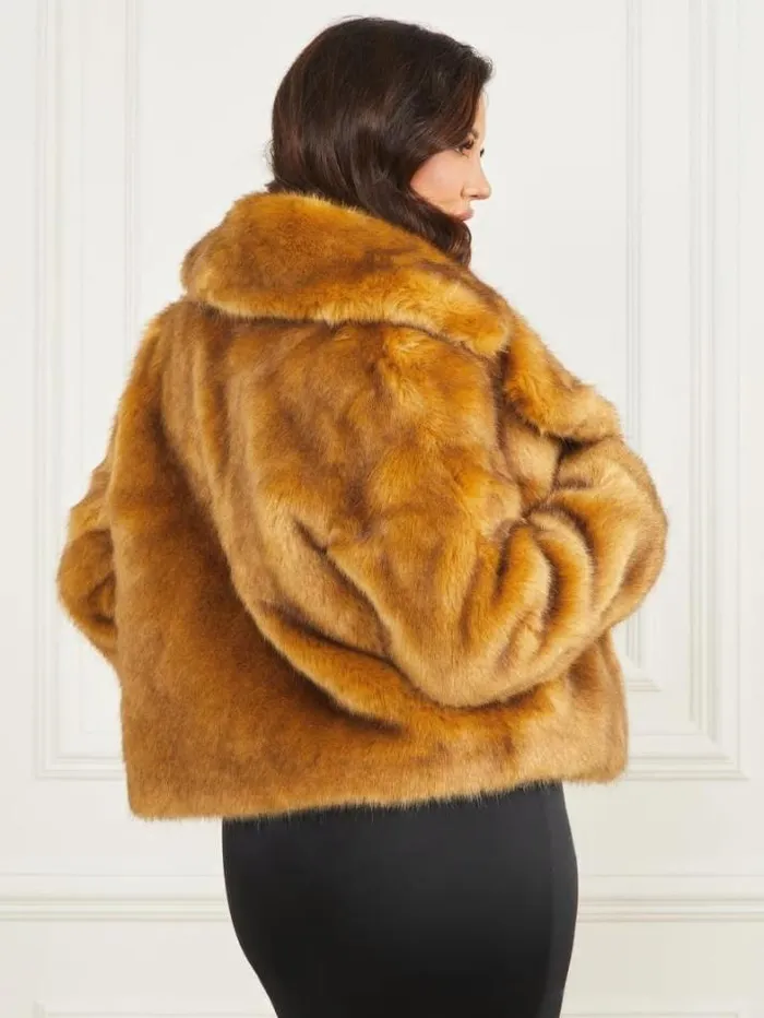 Marciano New Gwenda FauxFur Jacket Camel Women Jackets Marciano New Gwenda FauxFur Jacket Camel Women Jackets