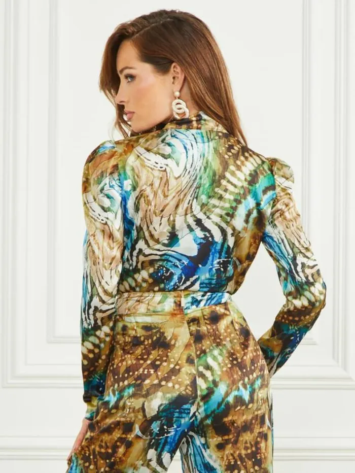 Marciano Regina Printed Bodysuit Eutopia Print Women Tops And Sweaters Marciano Regina Printed Bodysuit Eutopia Print Women Tops And Sweaters