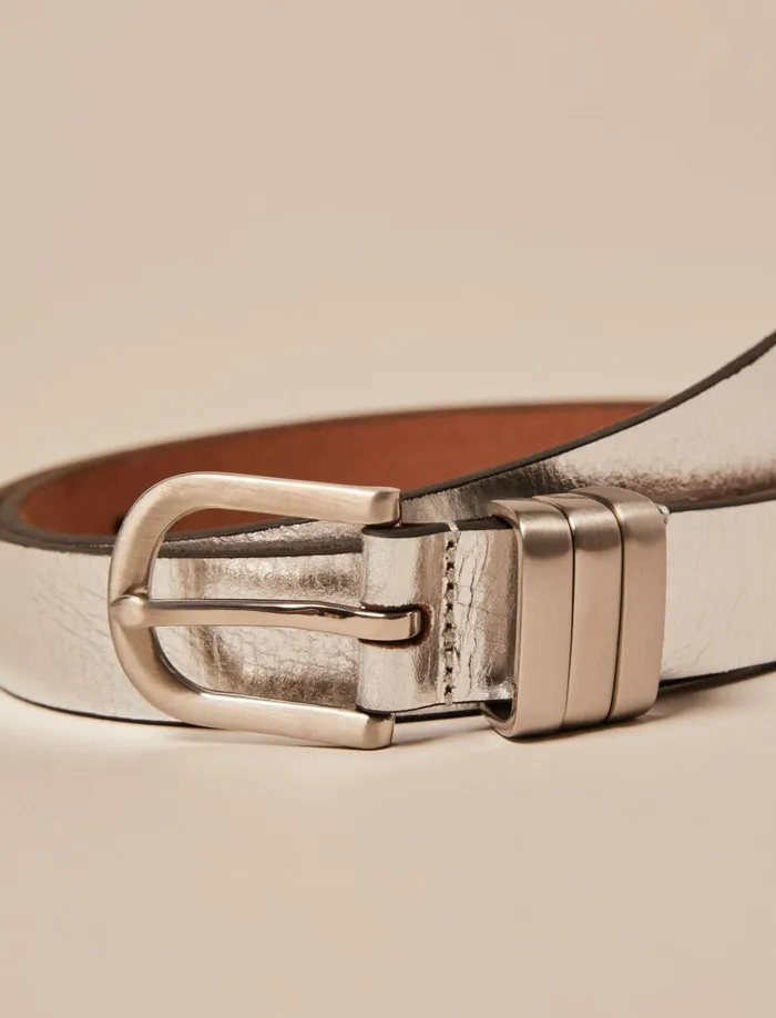 Matte Silver Belt Silver Women Lucky Brand Belts