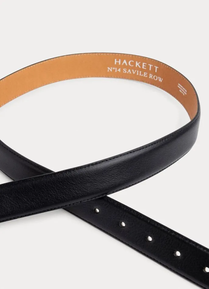 Men Belts Hackett London Leather Belt Black Not Available