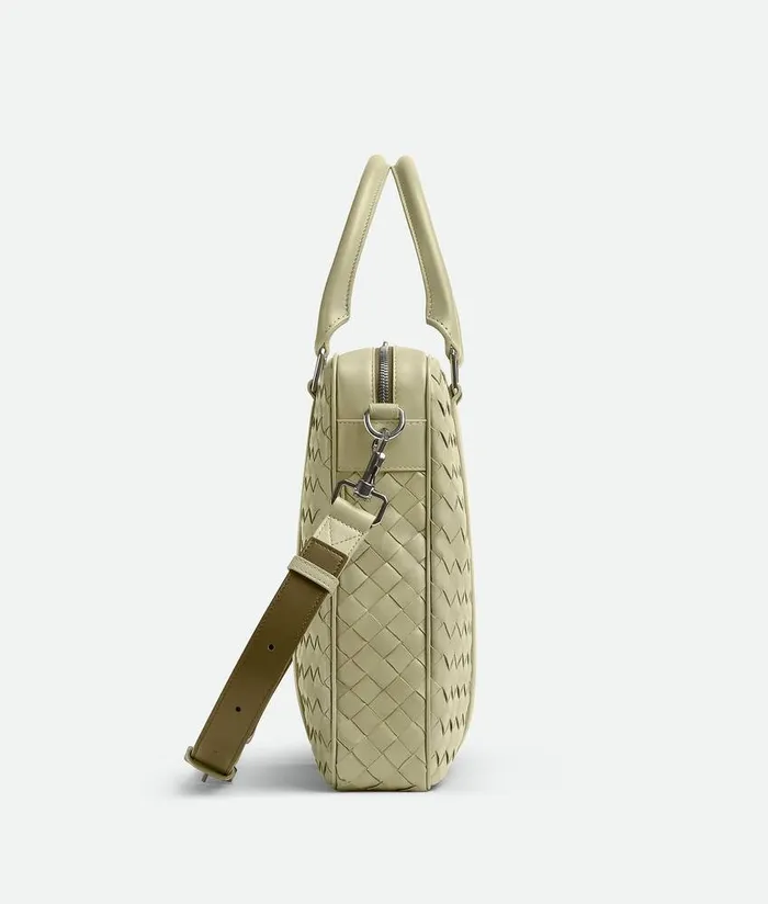 Men Bottega Veneta Briefcase Intrecciato Briefcase Mud Travertine