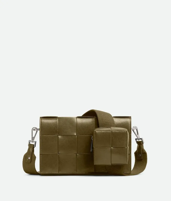 Men Bottega Veneta Crossbody Cassette With Versatile Strap Mud