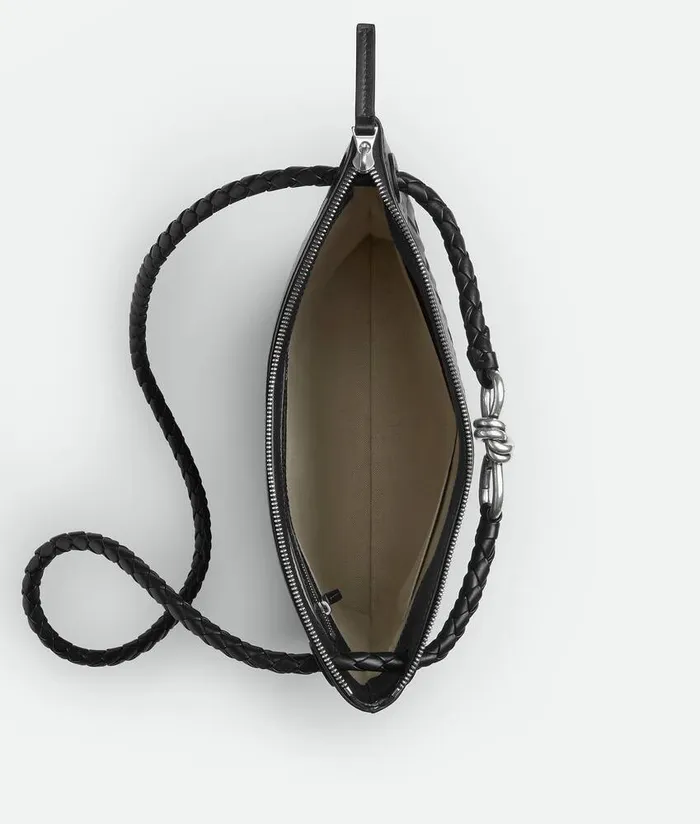 Men Bottega Veneta Crossbody Flat Andiamo Messenger Black
