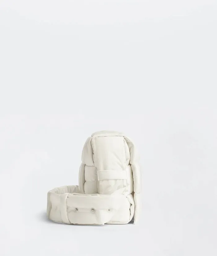 Men Bottega Veneta Crossbody Maxi Padded Tech Cassette White