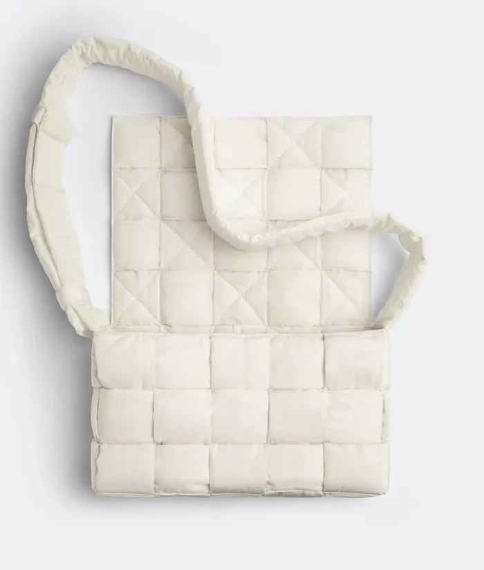 Men Bottega Veneta Crossbody Maxi Padded Tech Cassette White