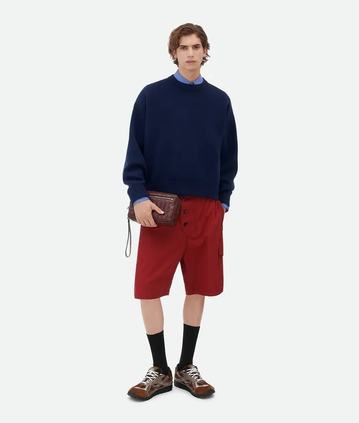Men Bottega Veneta Knitwear Compact Cashmere Jumper Starry Night