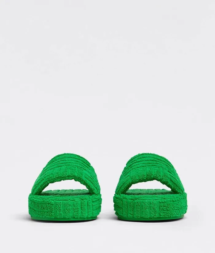 Men Bottega Veneta Sandals Resort Sponge Slide Grass