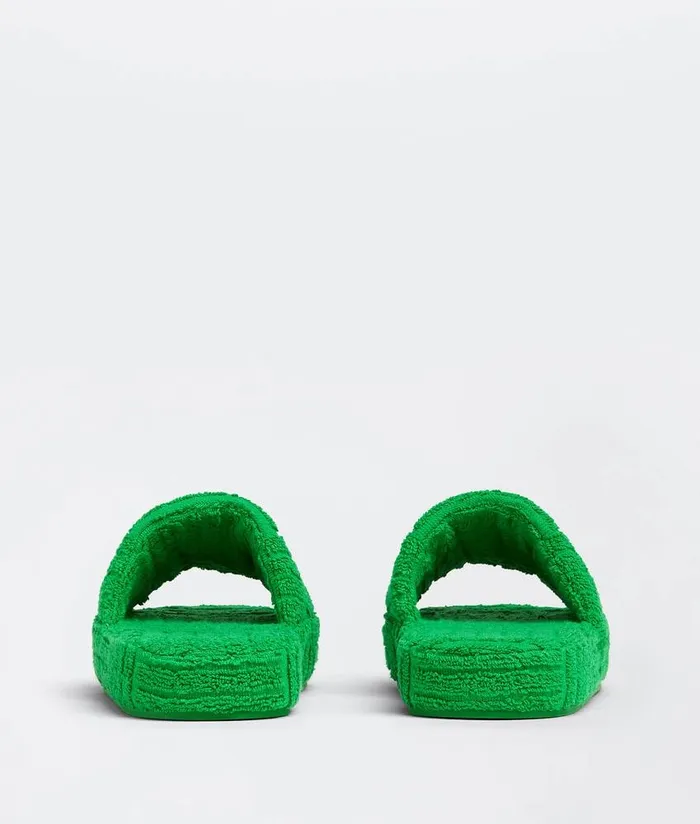 Men Bottega Veneta Sandals Resort Sponge Slide Grass