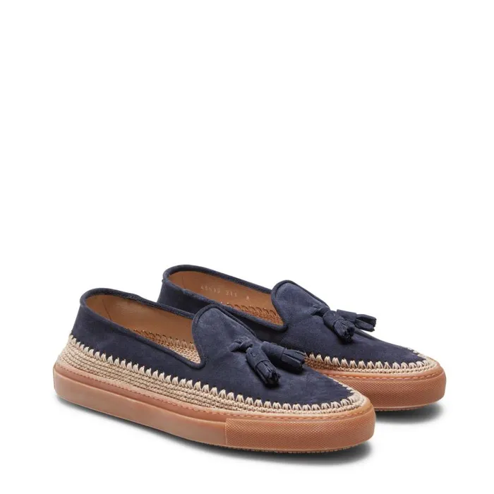 Men Brera Sport Green Side Navy Blue Fratelli Rossetti Slip On Men Brera Sport Green Side Navy Blue Fratelli Rossetti Slip On