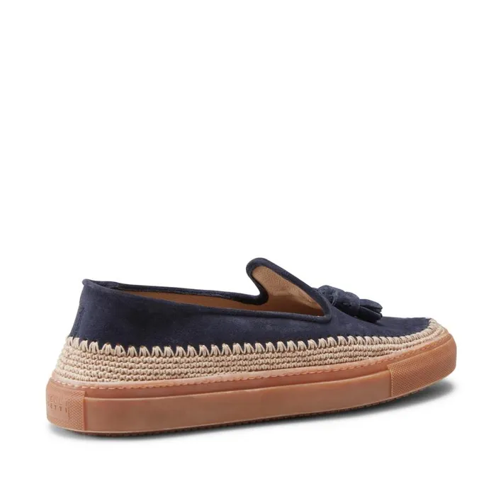 Men Brera Sport Green Side Navy Blue Fratelli Rossetti Slip On Men Brera Sport Green Side Navy Blue Fratelli Rossetti Slip On
