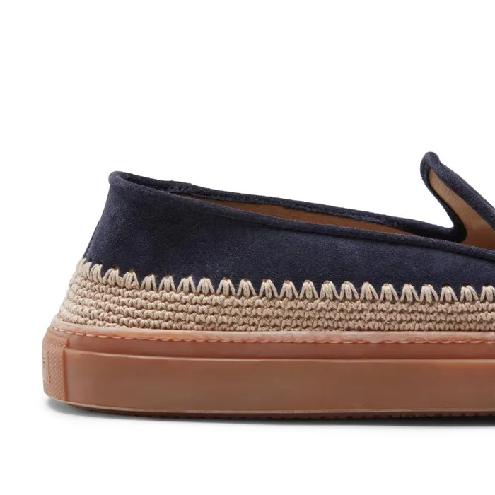 Men Brera Sport Green Side Navy Blue Fratelli Rossetti Slip On Men Brera Sport Green Side Navy Blue Fratelli Rossetti Slip On