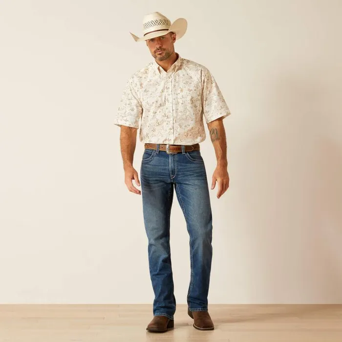 Men Button Down Shirts Ariat Edison Classic Fit Shirt Tan Men Button Down Shirts Ariat Edison Classic Fit Shirt Tan