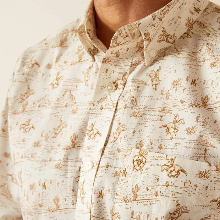 Men Button Down Shirts Ariat Edison Classic Fit Shirt Tan Men Button Down Shirts Ariat Edison Classic Fit Shirt Tan
