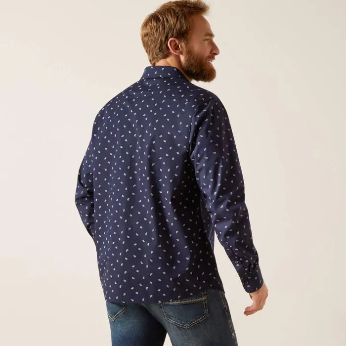 Men Button Down Shirts Ariat Marco Stretch Modern Fit Shirt Blue Men Button Down Shirts Ariat Marco Stretch Modern Fit Shirt Blue
