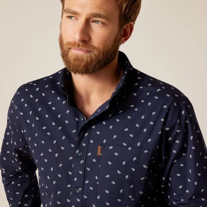 Men Button Down Shirts Ariat Marco Stretch Modern Fit Shirt Blue Men Button Down Shirts Ariat Marco Stretch Modern Fit Shirt Blue