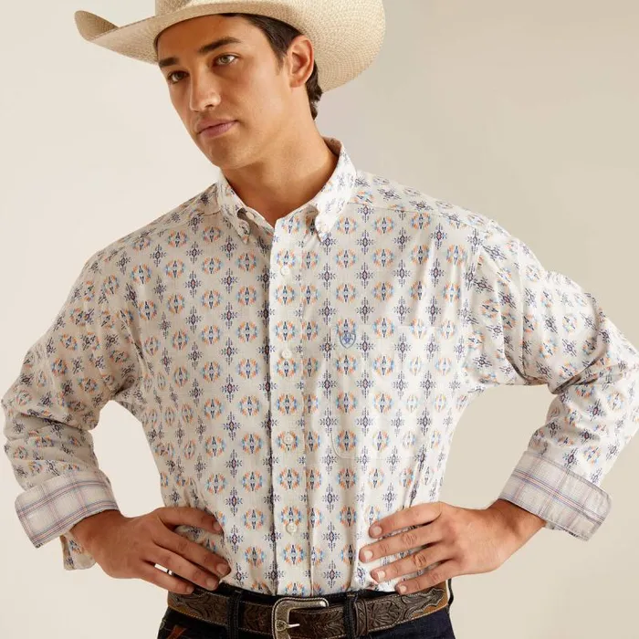 Men Button Down Shirts Ariat Wrinkle Free Remington Classic Fit Shirt Oatmeal Men Button Down Shirts Ariat Wrinkle Free Remington Classic Fit Shirt Oatmeal
